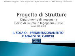 solaio analisi dei carichi