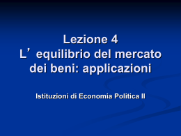 Slides lezione 3 - Dipartimento di Economia