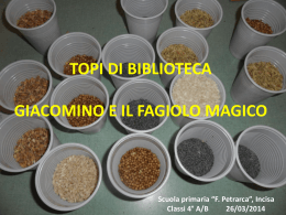 TOPI DI BIBLIOTECA GIACOMINO E IL FAGIOLO MAGICO Scuola
