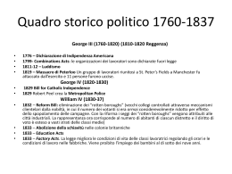Quadro storico politico Ottocento