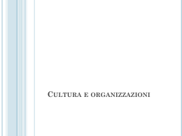 6. Culture e organizzazioni