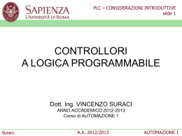 Lezione 09 - Dipartimento di Informatica e Sistemistica