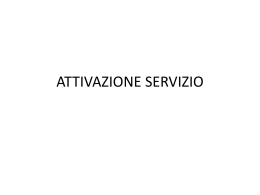 ATTIVAZIONE SERVIZIO