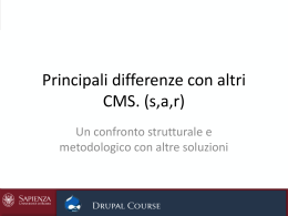 Principali differenze con altri CMS. (s,a,r)