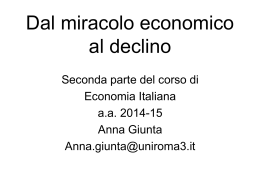 Economia Italiana 14_15 - Scienze della Comunicazione