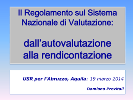 Diapositiva 1 - Ufficio Scolastico Regionale per l`Abruzzo