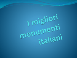 I migliori monumenti italiani
