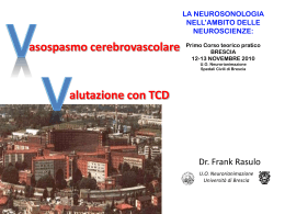Il TCD per la Diagnosi di vasospasmo