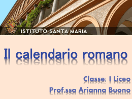 Il calendario romano