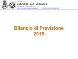 Bilancio di Previsione 2015