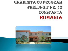 GrAdiniTa cu program prelungit nr. 42 ConstanTa ROMANIA