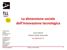 La dimensione sociale dell`innovazione