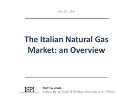 The Italian Natural Gas Market: an Overview