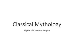 Myths of Creation--Origins
