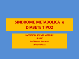 SINDROME METABOLICA e DIABETE TIPO2.2011