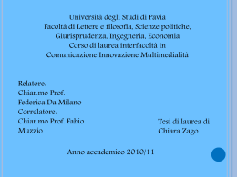 zago - Cim - Università degli studi di Pavia