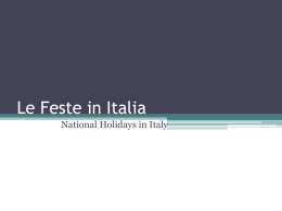 Le Feste in Italia