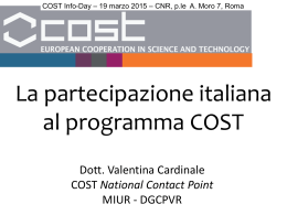 National participation in COST framework