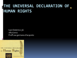 The universal Declaration of Human Rights