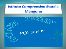 pof 2015-16 mangone - Istituto Comprensivo Mangone (CS)