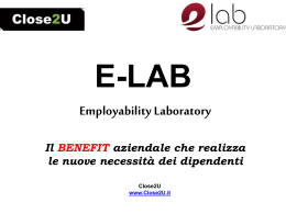 E-LAB &egrave; un BENEFIT per i dipendenti che hanno figli. E