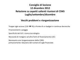 CSN5 - INFN - Sezione di Padova