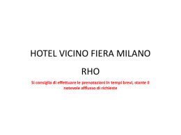 Milano - lista alberghi