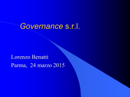 13 La governance della s.r.l.