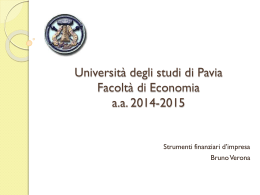 Corso Strumenti Finanziari A.A 2014-2015