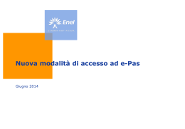 Nuova modalit&agrave; di accesso ad e-Pas