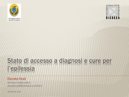 Stato di accesso a diagnosi e cure per l*epilessia