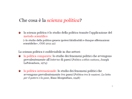 Politica e metodo comparato - Dipartimento di Scienze Politiche