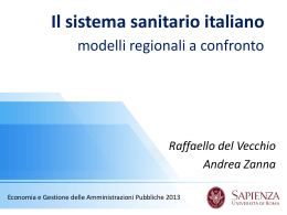 Il sistema sanitario italiano: modelli regionali a confronto