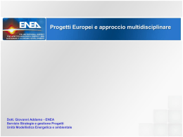 Progetti Europei e approccio multidisciplinare