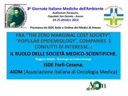 Documento Prof. Ridolfi- Arezzo ISDE 25 ott 2014