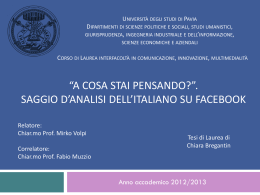 Presentazione Tesi Chiara Bregantin - 11 Aprile 2014