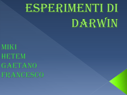 Esperimenti di Darwin