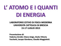 atomo2t2013 - Dipartimento di Matematica e Fisica