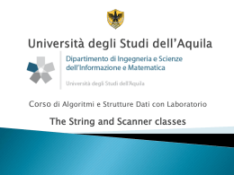 Scanner - Università degli Studi dell`Aquila