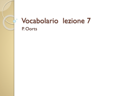 Vocabolario lezione 7