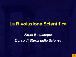 La Rivoluzione Scientifica - Università degli studi di Pavia