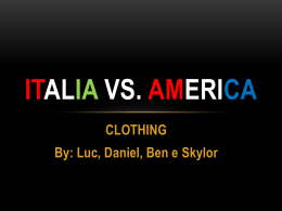 ITALIA vs AMERICA