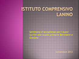 Istituto Comprensivo Lanino - Istituto Comprensivo Bernardino Lanino