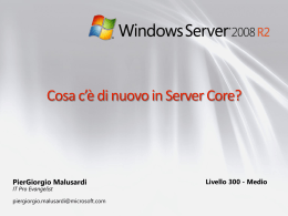 Windows Server 2008 R2: Novità in Server Core