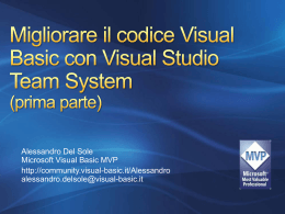 Migliorare il codice Visual Basic con Visual Studio Team System