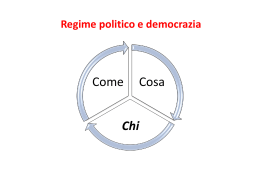 democrazia cosa &egrave; - Dipartimento di Scienze Politiche e Sociali