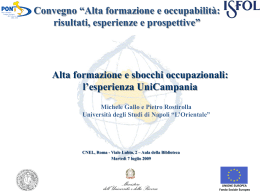 l`esperienza UniCampania Michele Gallo e Pietro Rostirolla