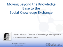 The Social Knowledge Exchange