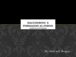 Mac&Formaggio al forno