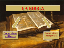 LA BIBBIA - Scuola Altamura